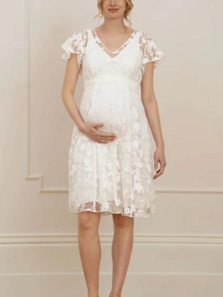 Diane Formal Maternity Dress in Ivory