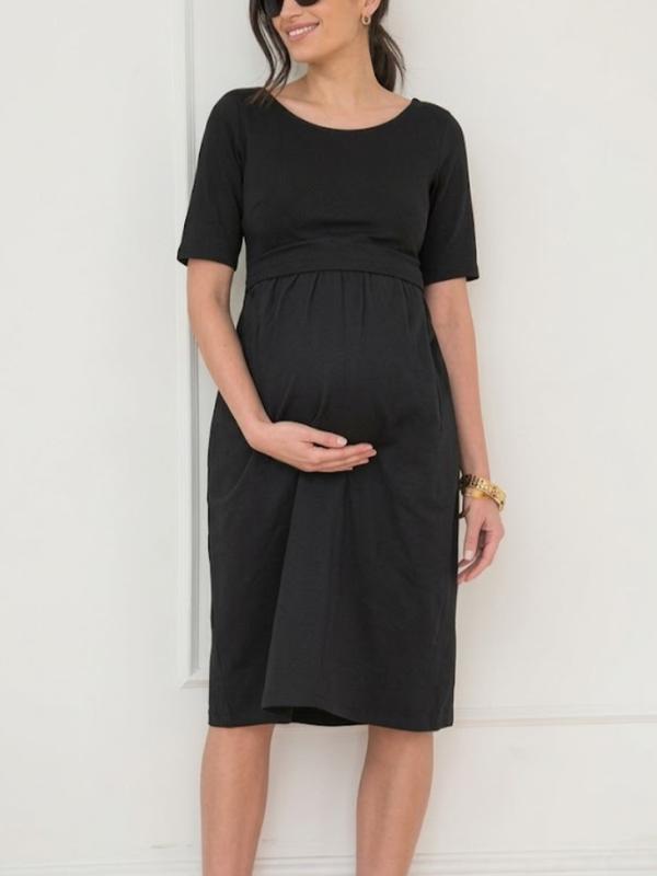 Lauritz Maternity Dress in Black