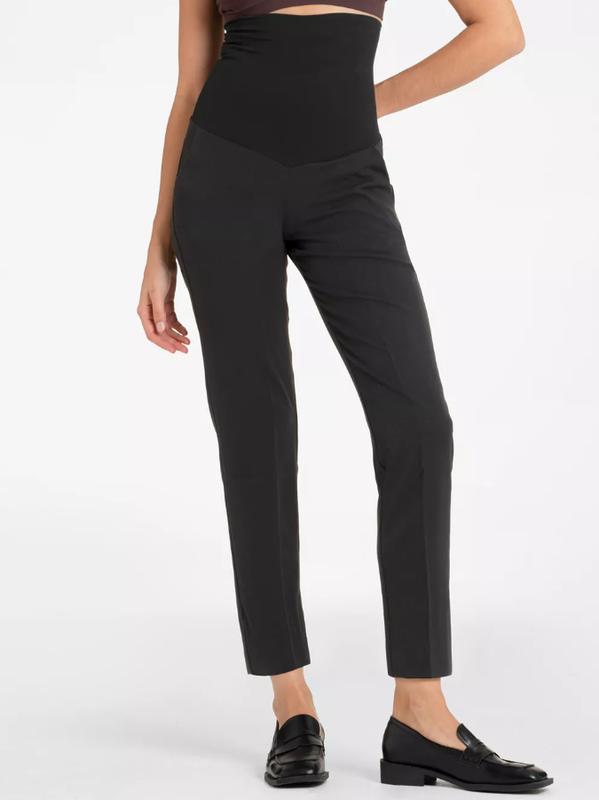 Luisa Tapered Compression Maternity Trousers in Black