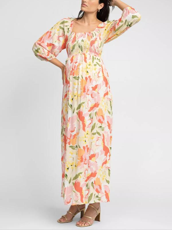 Eyla Maternity Maxi Dress in Multi Floral