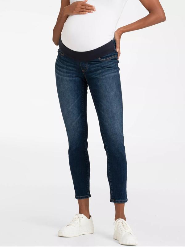 Zeph Under Bump Maternity Ankle Long Skinny Jean, 29" Inseam in Indigo