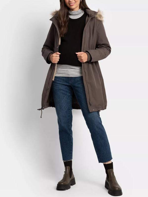 Valina 3-in-1 Maternity Coat in Brown