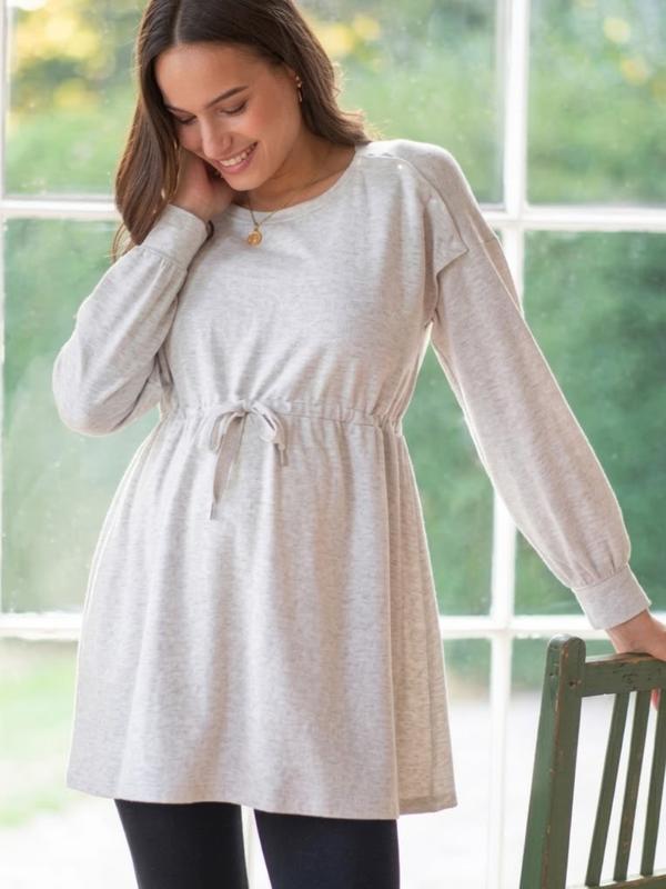 Cassidy Maternity Tunic in Grey