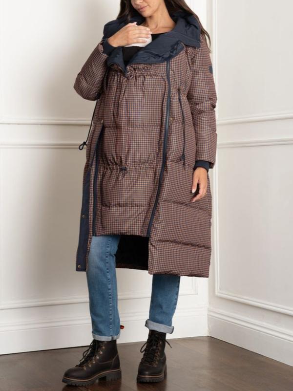 Keeri 2-in-1 Babywearing Coat in Houndstooth