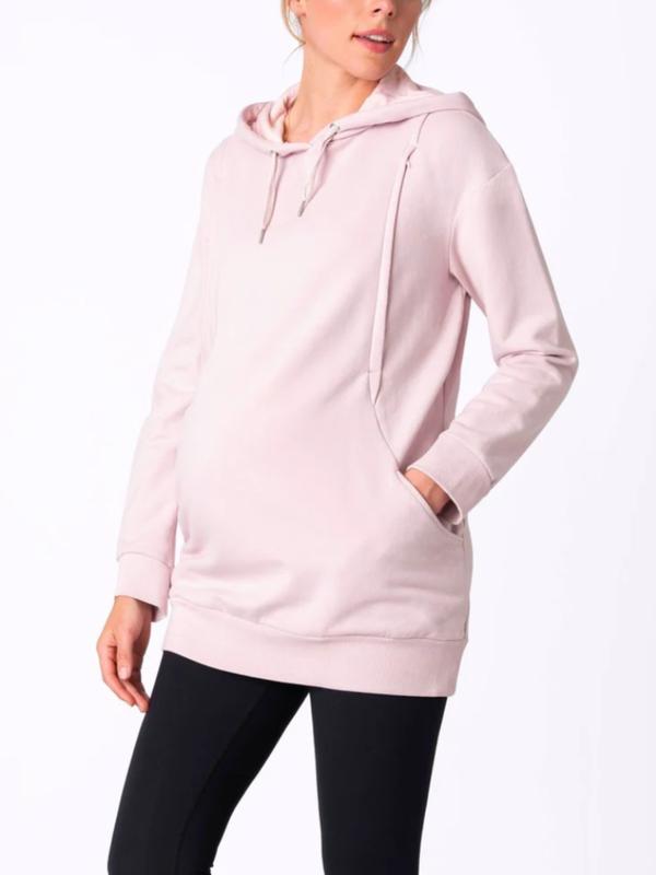 Pernella Maternity & Nursing Hoodie in Blush
